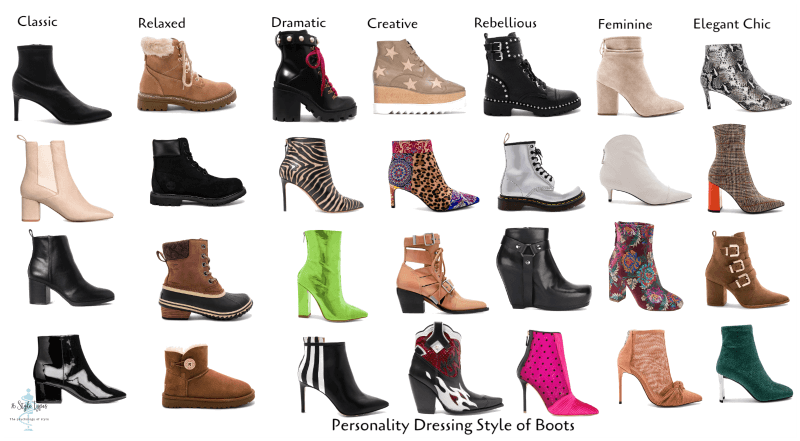 How does your personality influence your shoe choices? What personality dressing style do you like to wear on your feet? Personality dressing style of boots