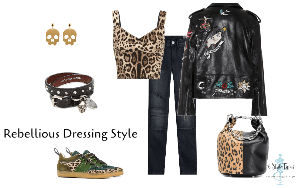 The Rebellious dressing style fits with leopard print perfectly - striking an independent don't-tame-me vibe